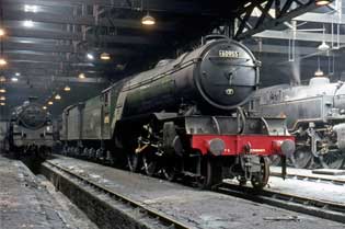 LNER V2 No 60955 inside Aberdeen Ferryhill by Brian Noakes part of the Simon Lathlane Collection Copyright